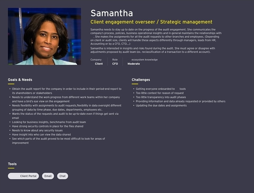 Client strategic manager persona map